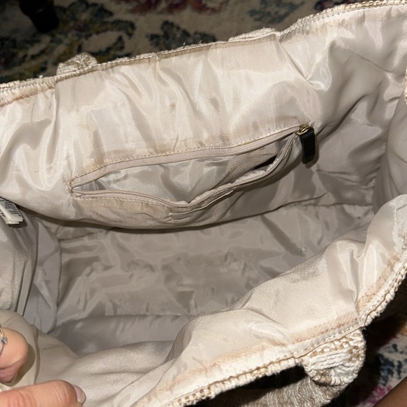 H & M // tan and cream hobo tote - Picture 3 of 4